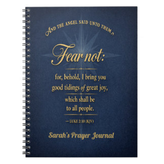 Fear Not Christmas 2026 Scripture Gold Typography Notizblock