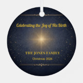 Fear Not Christmas 2026 Scripture Gold Typography Ornament Aus Metall (Rückseite)