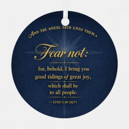 Fear Not Christmas 2026 Scripture Gold Typography Ornament Aus Metall