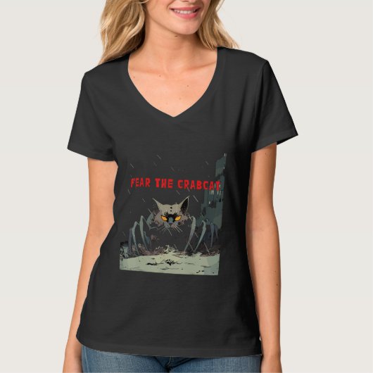 Fear the Crabcat   Crab cat Cryptid Cryptozoology T-Shirt (Vorderseite)