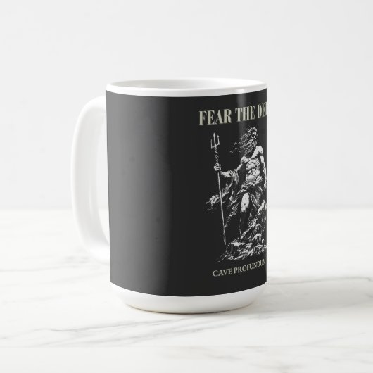 Fear the Deep – Poseidon Mythic  Kaffeetasse (Vorderseite Links)