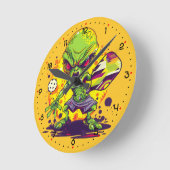 Fear the dink! Pickleball Runde Wanduhr (Winkel)