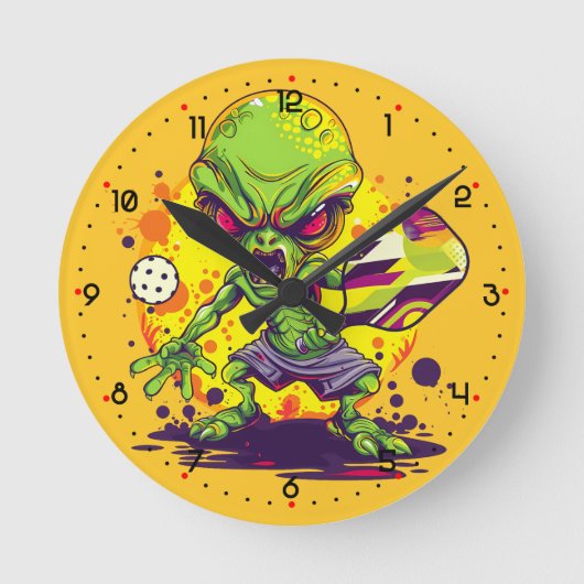 Fear the dink! Pickleball Runde Wanduhr (Vorderseite)