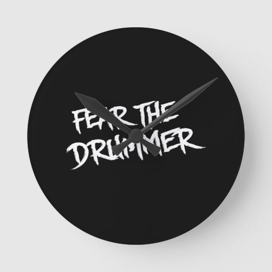 Fear the Drummer Runde Wanduhr (Vorderseite)