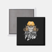 Fear The Flow - Lustiges Hockey-Haar Magnet (Vorderseite/Rückseite)