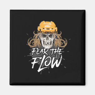 Fear The Flow - Lustiges Hockey-Haar Magnet