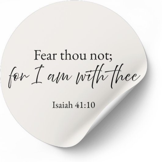 Fear Thou Not Christian Sticker – Isaiah 41:10
