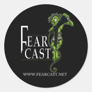 FearCast Harvey Logo Runder Aufkleber