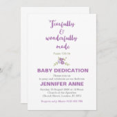 Fearful & Wonderful Baby Dedicite Einladung (Vorne/Hinten)