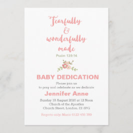 Fearful & Wonderful Baby Dedicite Einladung