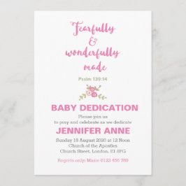 Fearful & Wonderful Baby Dedicite Einladung