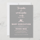 Fearful & Wonderful Made Baby Dedication Invit Einladung (Vorderseite)