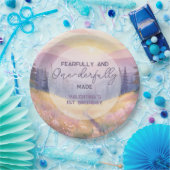 Fearfully and Onederfully Made Girl First Birthday Pappteller (Party)