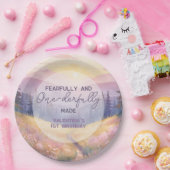 Fearfully and Onederfully Made Girl First Birthday Pappteller (Party)