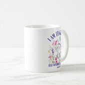 Fearfully And Wonderfully Made Floral Christian Bi Kaffeetasse (VorderseiteRechts)