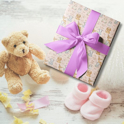 Fearfully & Wonderfully Made: Christian Baby Girl Geschenkpapier