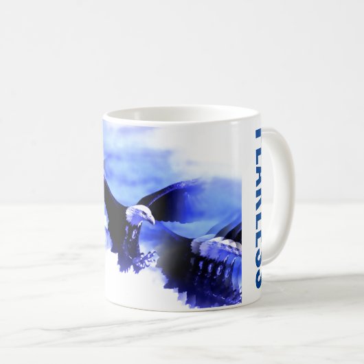 Fearless Bald Eagle Motivierend Courage Artwork Kaffeetasse (VorderseiteRechts)