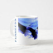 Fearless Bald Eagle Motivierend Courage Artwork Kaffeetasse (Vorderseite Links)