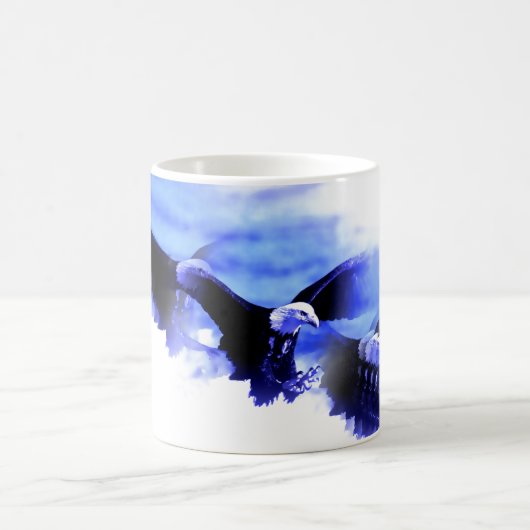 Fearless Bald Eagle Motivierend Courage Artwork Kaffeetasse (Mittel)