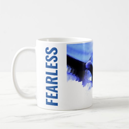 Fearless Bald Eagle Motivierend Courage Artwork Kaffeetasse (Links)