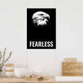Fearless Bald Eagle Motivierend Courage Artwork Poster (Küche)