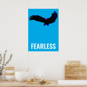 Fearless Bald Eagle Motivierend Courage Artwork Poster (Küche)