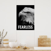 Fearless Bald Eagle Motivierend Courage Artwork Poster (Küche)