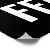 Fearless Bald Eagle Motivierend Courage Artwork Poster (Ecke)