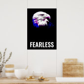 Fearless Bald Eagle Motivierend Courage Artwork Poster (Küche)