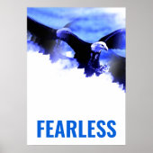 Fearless Bald Eagle Motivierend Courage Artwork Poster (Vorne)