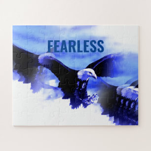 Fearless Bald Eagle Motivierend Courage Artwork Puzzle