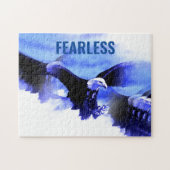 Fearless Bald Eagle Motivierend Courage Artwork Puzzle (Horizontal)