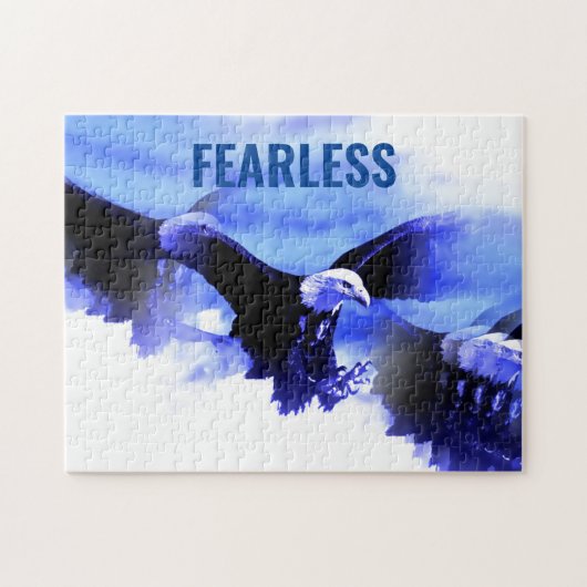 Fearless Bald Eagle Motivierend Courage Artwork Puzzle (Horizontal)