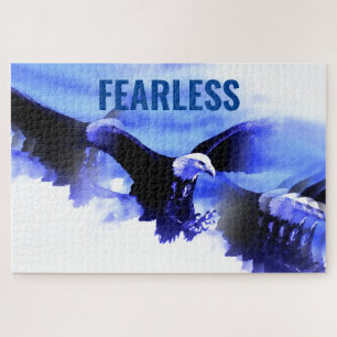 Fearless Bald Eagle Motivierend Courage Artwork Puzzle