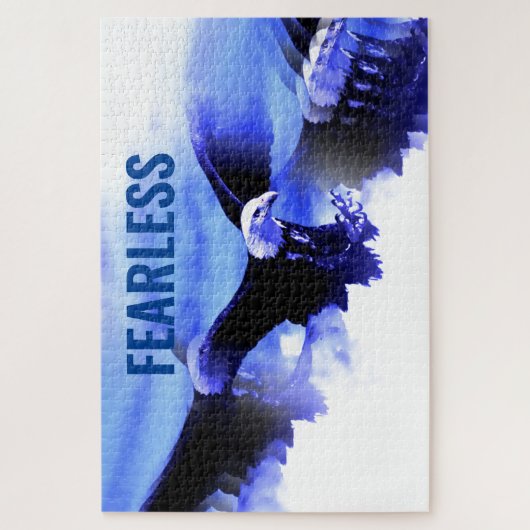 Fearless Bald Eagle Motivierend Courage Artwork Puzzle (Vertikal)