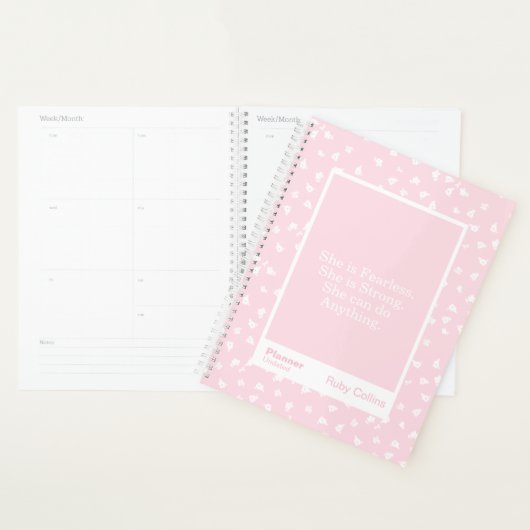 Fearless Blush Minimal Floral Quote Planer (Anzeige)