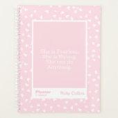 Fearless Blush Minimal Floral Quote Planer (Vorderseite)