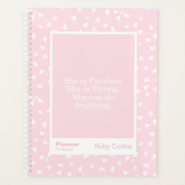 Fearless Blush Minimal Floral Quote Planer