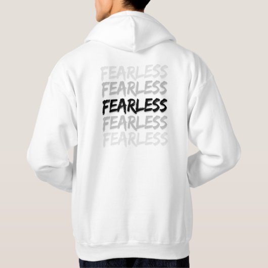 Fearless Bold Stacked Text Hoodie (Rückseite)