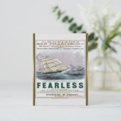 Fearless Clipper Segelsport Postkarte (Stehend Vorderseite)