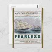 Fearless Clipper Segelsport Postkarte (Vorne/Hinten)