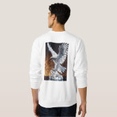 Fearless Crystal Eagle Emblem T - Shirt Design (Schwarz voll)