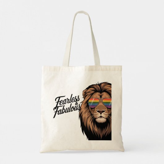Fearless & Fabulous Pride Lion Tote Bag Tragetasche (Rückseite)