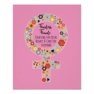 Fearless Female Pink Poster