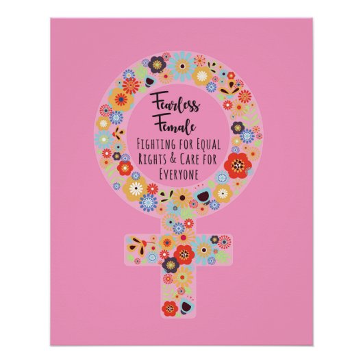 Fearless Female Pink Poster (Vorderseite)