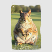 Fearless Fox Squirrel Animal  Golfhandtuch (Vorderseite)