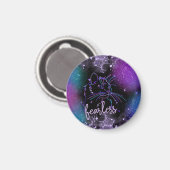 Fearless Galaxy Cat Magnet (Vorderseite/Rückseite)