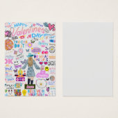 FEARLESS GIRL VALENTINE'S CARDS (Packung mit 100 S (Vorne & Hinten)