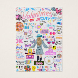 FEARLESS GIRL VALENTINE'S CARDS (Packung mit 100 S