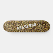 FEARLESS Gold Black Leopard Wild Animal Print Skateboard (Horizontal)